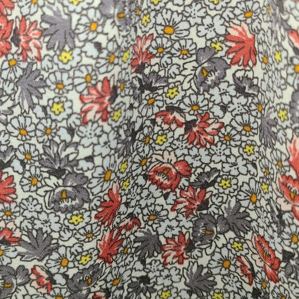 SOLD!! LOFT Floral Tank Top - Gray And Red - Picture 2 of 5